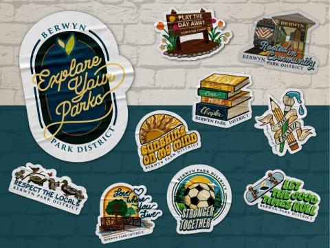 Explore Your Parks Stickers Mockup